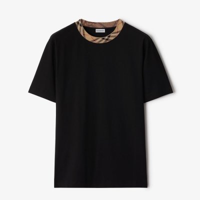 [Burberry] ������ üũ Ʈ���� ��ư Ƽ���� 81101011