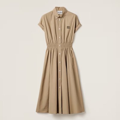 [Miumiu] �̿�̿� Poplin ���� �巹�� MF5906_10RG_F0241_S_OOO