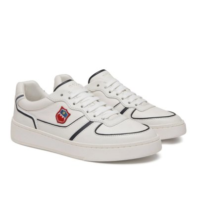 [Bally] �߸� Raise Sneaker in White and Navy Blue Leather 761346633187