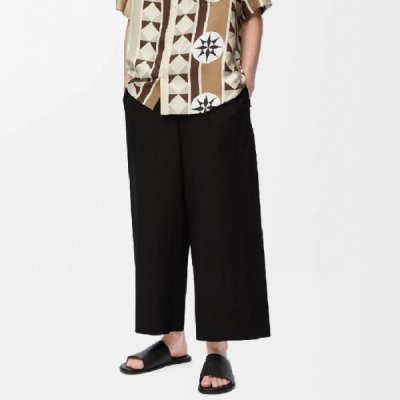 [LOEWE] �ο��� Cropped trousers in viscose and linen H616Y04XA7