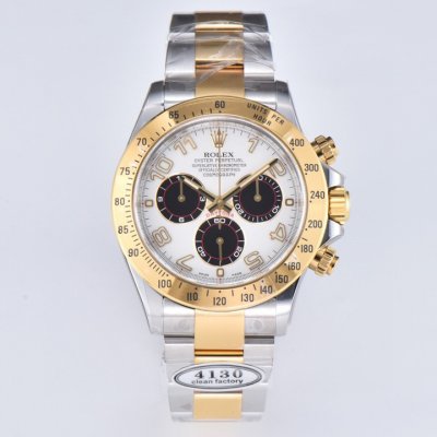 [Rolex] �ѷ��� Daytona 18k Yellow Gold Stainless Steel Oyster White Men's Watch 116523