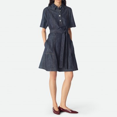[Bottega Veneta] ���װ� ����Ÿ Indigo Denim Dress 837838V5SN04245