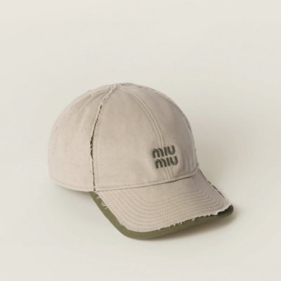 [Miumiu] �̿�̿� �帱 ���ø� �߱� ���� Drill and poplin baseball cap 5HC369 
