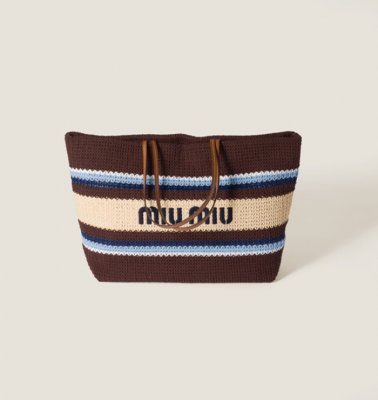 [Miumiu] �̿�̿� Raffia-effect woven tote bag 5BG248_2DO3_F04EM_V_OR1