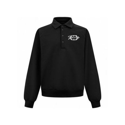 [Givenchy] ����� Polo sweatshirt in fleece with GIVENCHY medallion in