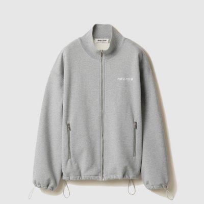 [Miumiu] �̿�̿� Cotton fleece zipper sweatshirt MJL042_13UK_F0031_S_OOO