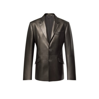 [Louis vuitton] ���̺��� Leather Single-Breasted Jacket 1AHBX4