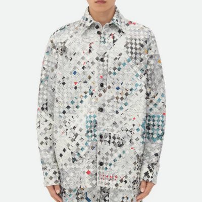 [Bottega Veneta] ���װ� ����Ÿ Printed Intrecciato Leather Shirt 821525V53R08501