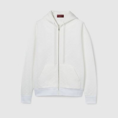 [Gucci] ���� Embossed GG technical jersey zip jacket 833520