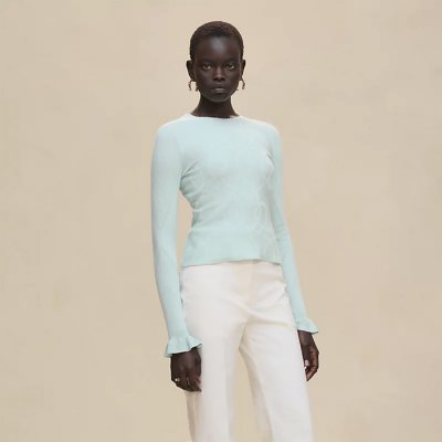 [Hermes] �����޽� "Palefroi Remix" light long-sleeve sweater H5H2636DF0834