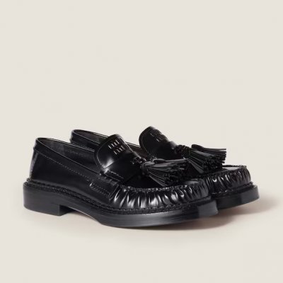 [Miumiu] �̿�̿� Tassel loafers in polished leather 5D497E_055_F0002_F_030