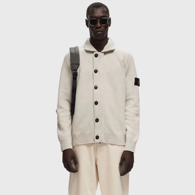 [Stone Island] ���� ���Ϸ��� 5100047 LAMBSWOOL Button-up jumper with felt trims K2S155100047S00A3V009A