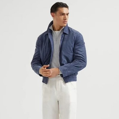 [Brunello Cucinelli] ���ڷ� ��ġ�ڸ� suede bomber jacket 25103032