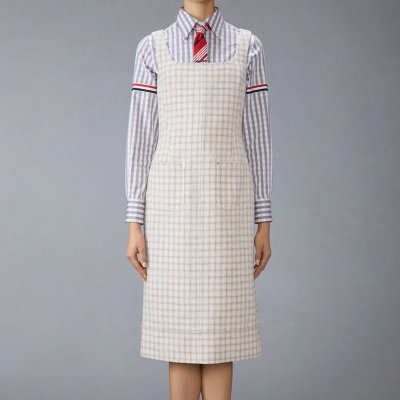 [Thom Browne] ����� üũ ���� Ʈ���� �巹�� FDSF28A-F0929-680