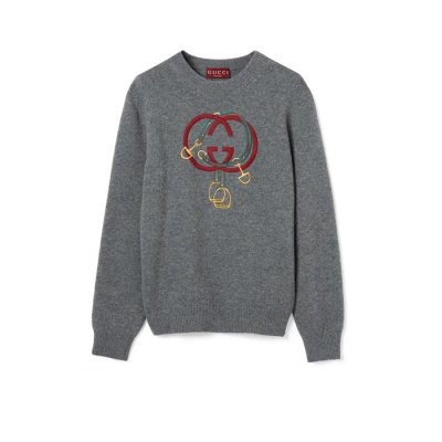 [Gucci] ���� Knit wool jumper with embroidery 851836 XKFBS 1048