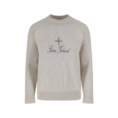 [Stone Island] ���� ���Ϸ��� 5100093 WOOL NYLON BOUCLÉ Oversized-fit raglan crewneck jumper  Knit crewneck