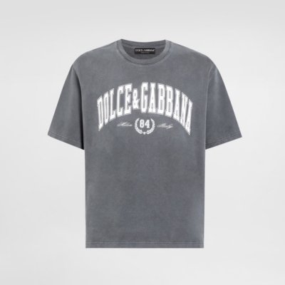 [D & G] ��ü�ذ��ٳ� logo-print short-sleeve T-shirt G8TA2TG7PK7