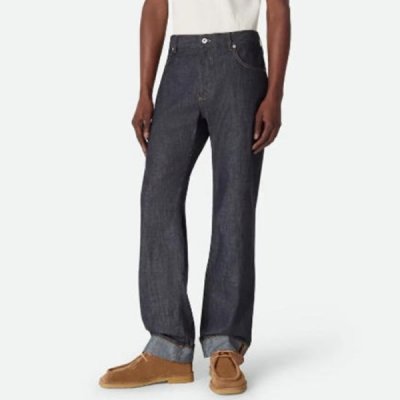 [Bottega Veneta] ���װ� ����Ÿ Men's Rinsed Indigo Wide Leg Jeans in Indigo 26041332