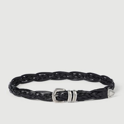 [Brunello Cucinelli] ����ڷ� ��ġ�ڸ� Braided calfskin belt with detailed buckle and tip 261MAUTA348
