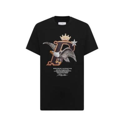 [Philipp Plein] �ø� �÷��� Round Neck T-Shirt Eagle Plein Worldwide AAEC-MTK8654-PJY002N_02