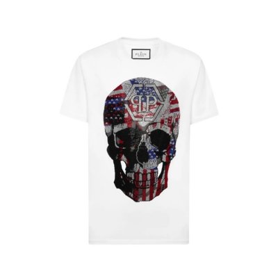 [Philipp Plein] �ʸ� �÷��� Skull America T-shirt AAECMTK8734PJY002N