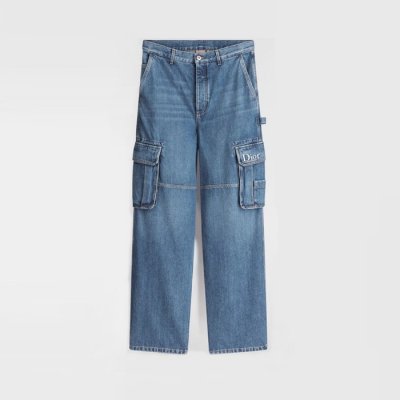 [Dior] ��� Blue Cotton Twill Cargo Jeans 683D182B3062_C530