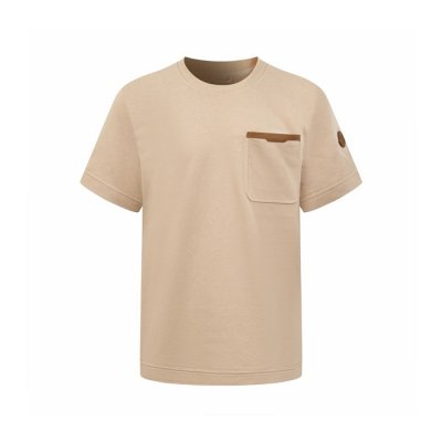 [Moncler] ��Ŭ���� Leather-Trimmed Cotton T-Shirt L10918C0005089BD5222