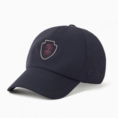 [Brunello Cucinelli] ���ڷ� ��ġ�ڸ� Logo Crest Baseball Cap in Canvas 217961117 