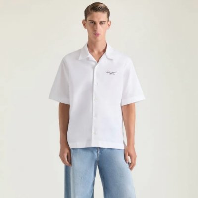 [Givenchy] ����� Shirt in poplin with GIVENCHY Stamp print BM618F1YJQ-100