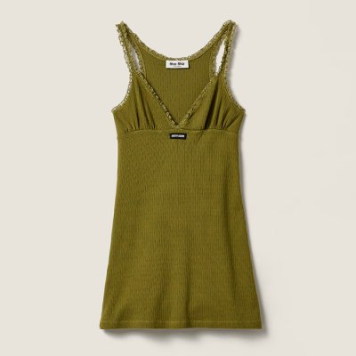 MIU MIU [Miumiu] �̿�̿� Garment-dyed cotton mini dress MF6263_19DF_F0393_S_OOO