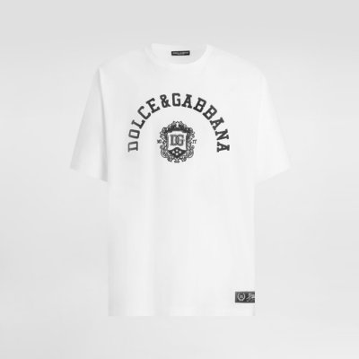 DOLCE & GABBANA [D & G] ��ü�ذ��ٳ� Jersey t-shirt with embroidery G8PN9ZG7POPW0800