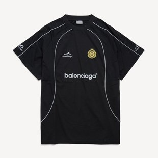 [Balenciaga] �߷��þư� Men's Soccer Oversized T-shirt in Black A003GLTUVZ51000