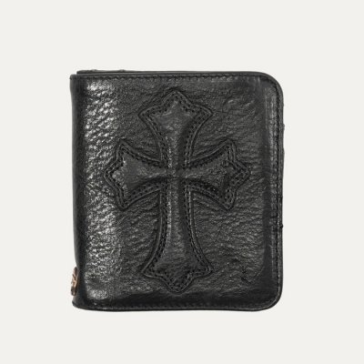 [ChromeHearts] ũ������ Leather Cross Patch Bifold Wallet