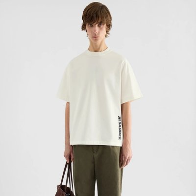 [Jil Sander] �� ���� Crew-Neck T-Shirt With Printed Logo J22GC0277J20347